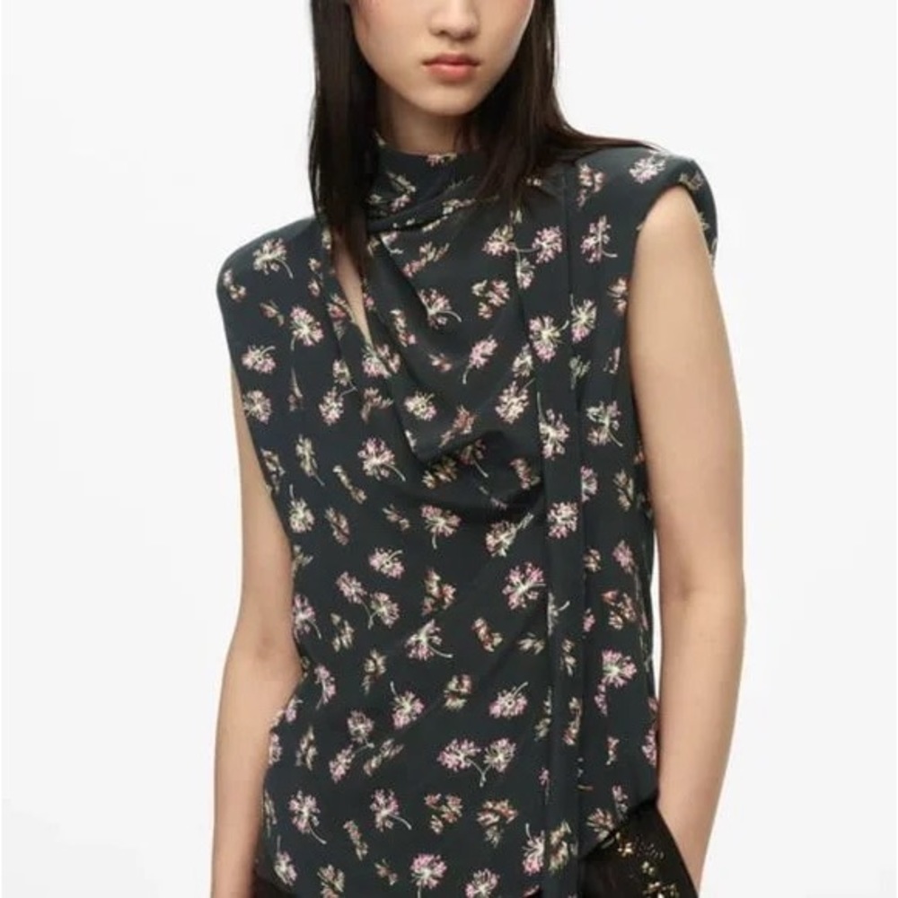 Zara Blouse sleeveless PRINTED SHIRT LIMITED EDITION